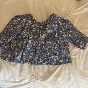 Bibsy Blue Floral Kids Blouse